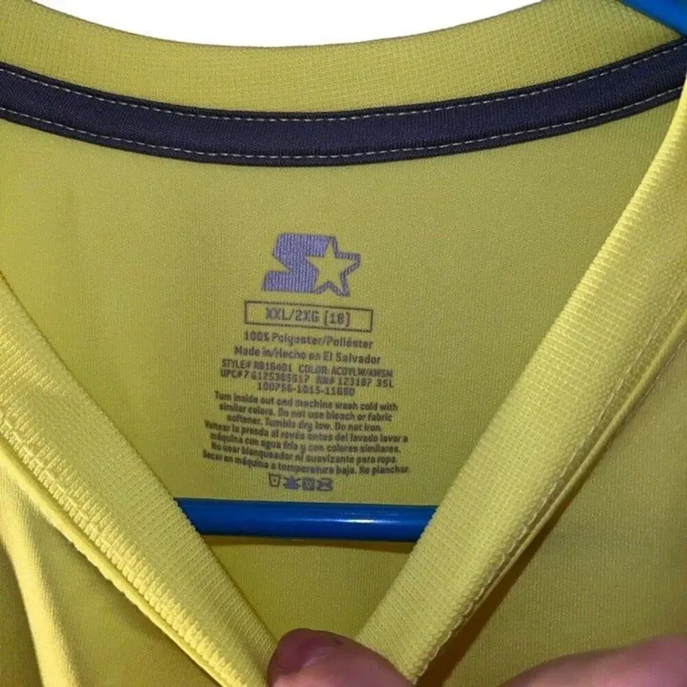 Starter Neon Yellow Boys Athletic Shirt XXL (18)